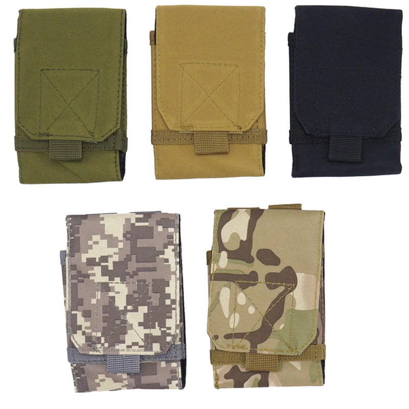 

Outdoor Camping Hiking Tactical Bag Army Camo Camouflage Bag Hook Loop Belt Mobile Case Waist Back Pack Jogging Running Bag