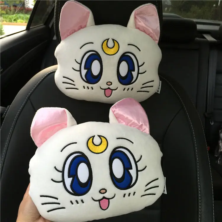 Funda de cinturรณn de seguridad de dibujos animados de gatito de peluche, cinturรณn de seguridad de coche de gato, almohadilla de hombro, fundas de