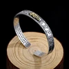 Antique Silver Plated Feng Shui Pixiu Open Bangle Bracelet for Men Women Unisex Wristband Pixiu Wealth Good Luck Jewelry Gifts 3