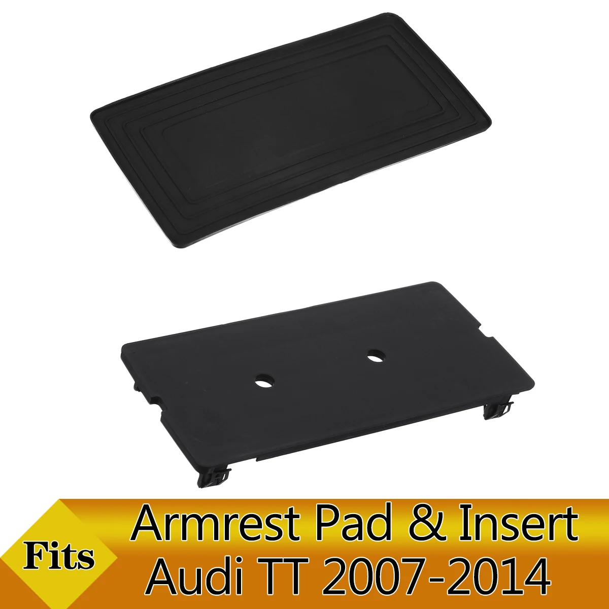 Piastra Di Copertura Della Console Centrale Del Bracciolo Dell'Auto Piastra Di Copertura Dell'Inserto In Gomma Per Audi Tt Mk2 Tts Ttrs 07-14 Muslimah