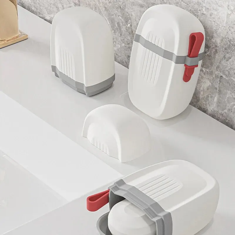 Fashion Portable Sealed Waterproof Soap Box Travel Hiking Camping Draining Design