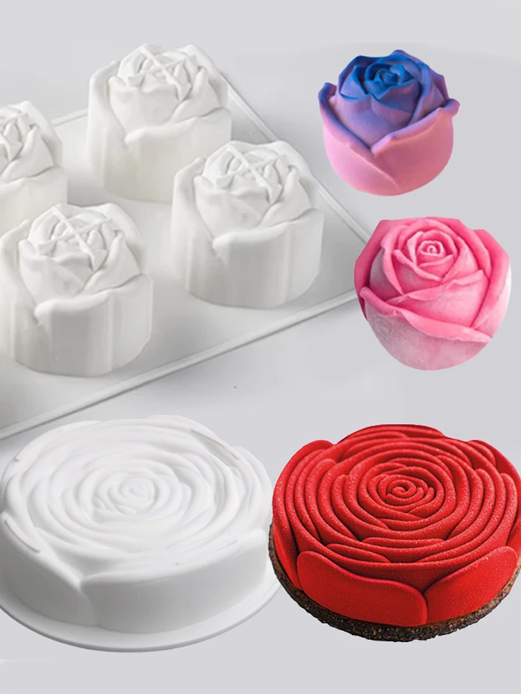 Valentine’s Day Rose Silicone Cake Mold – Non-Stick Mousse Pastry Mold for Baking, Easy... - SKU RSCM1525 - UGI Packaging