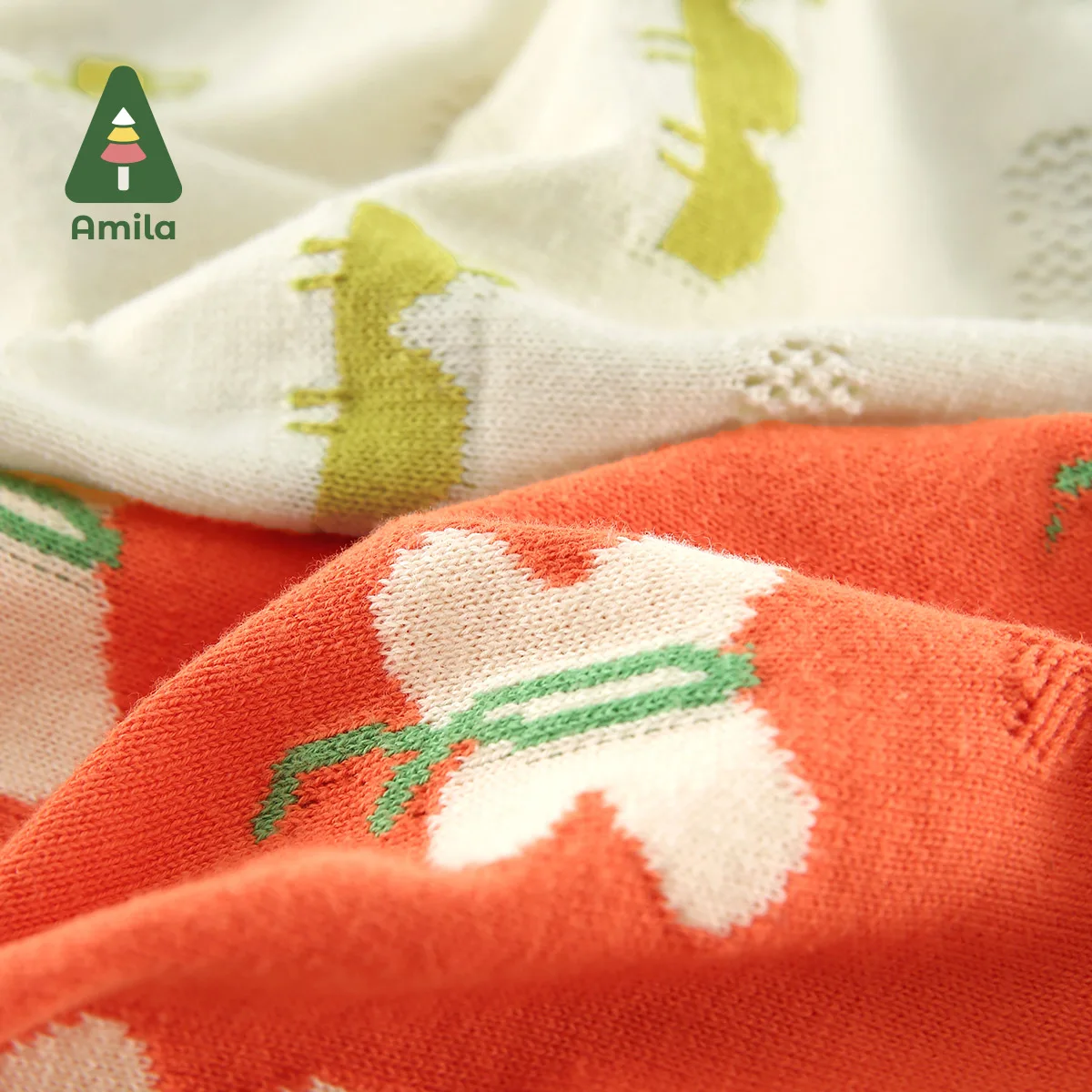 Amila Baby Cardigan Spring New 100% Cotton Long Sleeves Sweater Top Children Clothing Boys Girls Knitted Wear