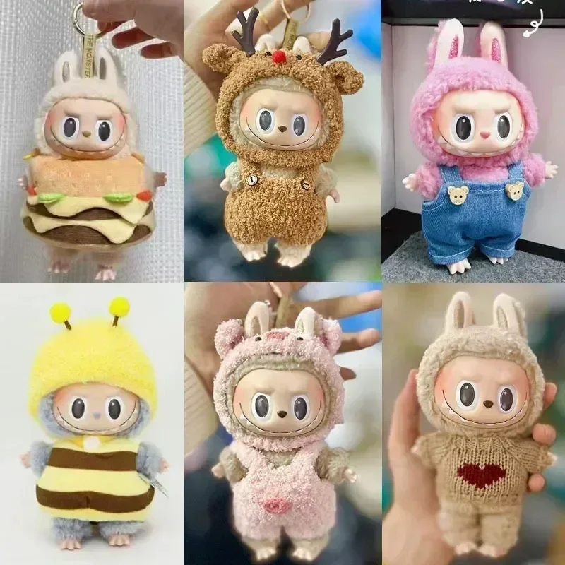 

Clothes Only 15cm Pendant Blind Box Macaron Cloth Labubu Time To Chill Filled Doll Accessories Cos Gift Doll Pure Handmade Cloth
