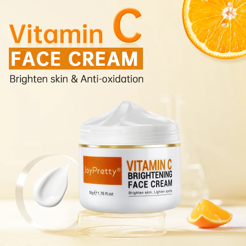 

Vitamin C Face Cream Skin Care Pigment Spots Freckles Remover Whitening Moisturizing Anit-Aging Cosmetics Korean Beauty Health