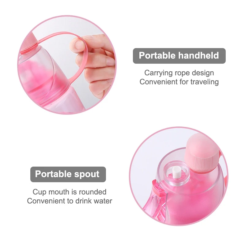 2 In 1 Sports Water Drinking Bottle Misting Spray