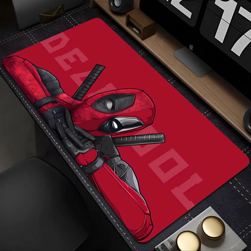 Marvel Deadpool Anime Mouse Pad Office pc Gamer Cabinet Tapete de Rato Teclado Portátil Tapete de Mesa Estendido 900×400