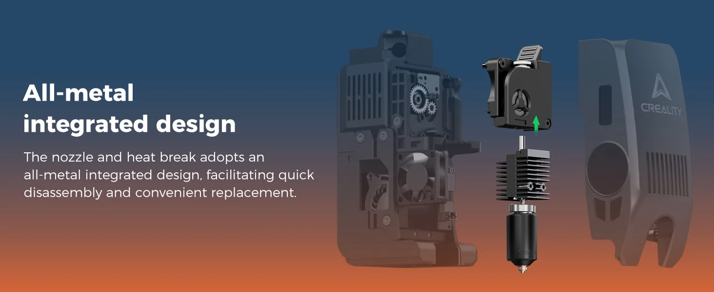 Creality K2 Keramik-Heizblock Hotend-Kit, Vollmetall-Integriertes Design Extruder Hotend-Kit für 3D-Drucker K2, K2 Pro – Detail 5