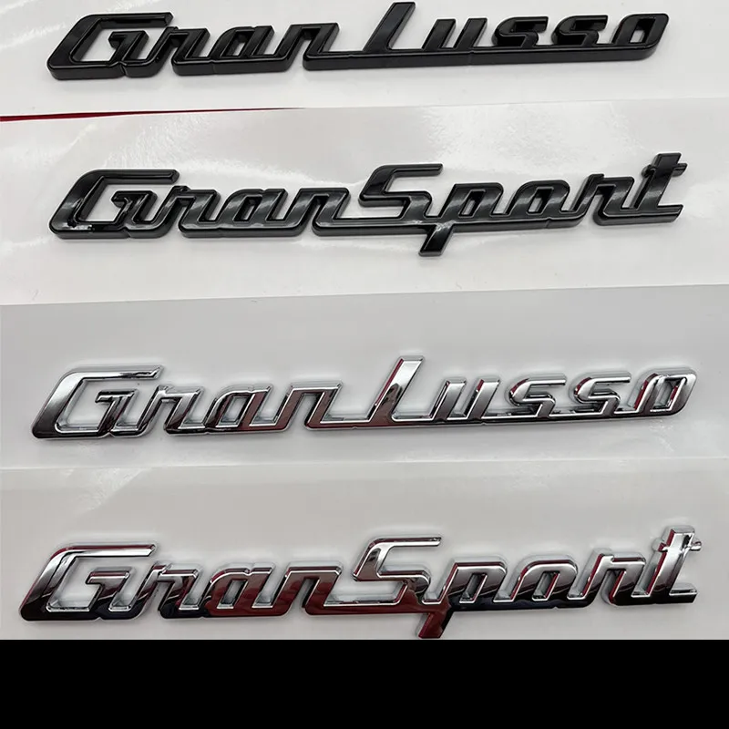 Maserati Trunk Emblem Badge – Glossy Black Letters For Ghibli, OEM Style, Adhesive Back (Part 673001404)