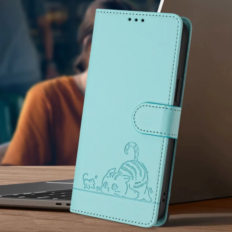 3D Cat Magnetic Anti-Theft Phone Case Cover