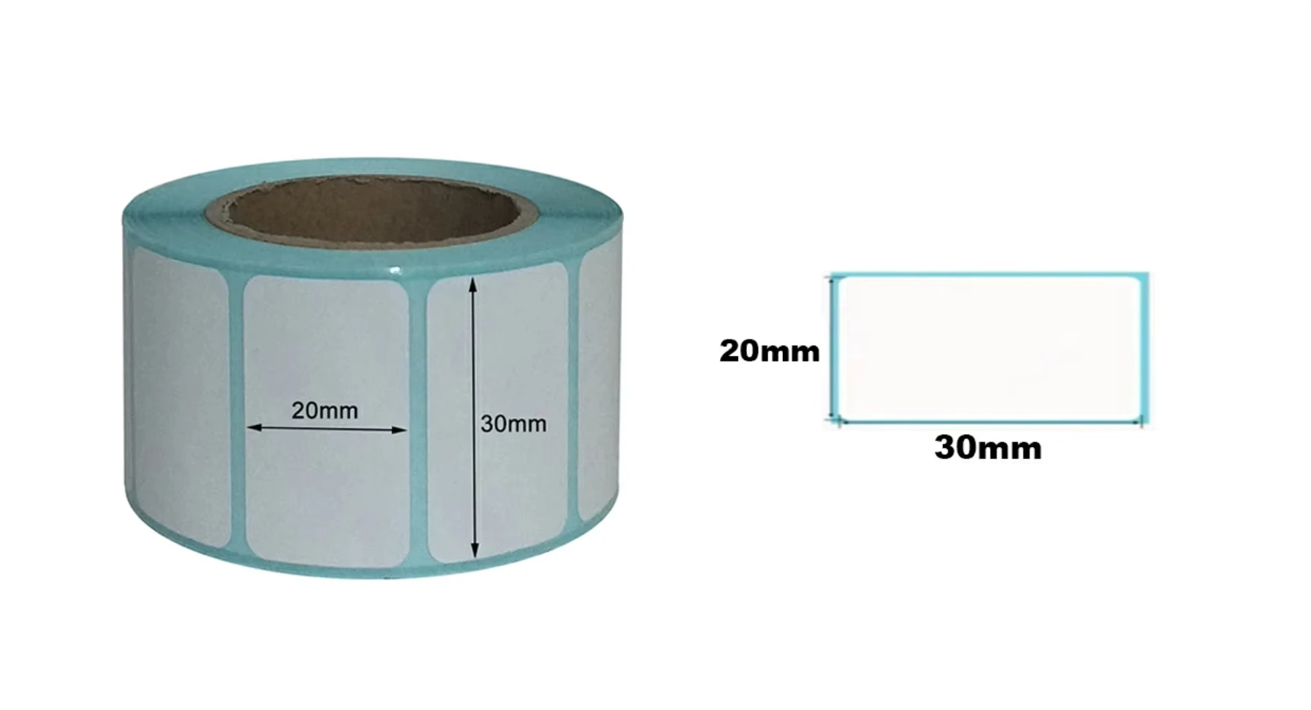 700개 W30xH20mm 흰색 바코드 주소 열전사 라벨 용지 롤 카본 필요 없음 홈 비즈니스 등을 위한 배송용