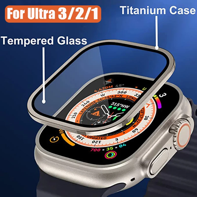 Aluminium Alloy Case+Tempered Glass for Apple Watch Ultra 49mm