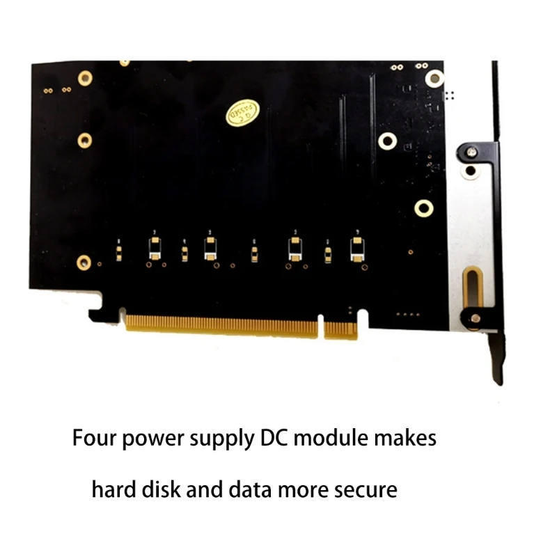 PCI Express 4.0 x16 to 4 Port M.2 NVME SSD Adapter Raid Card VROC Riser Card Support 2230 2242 2260 2280 M.2 NVME SSD