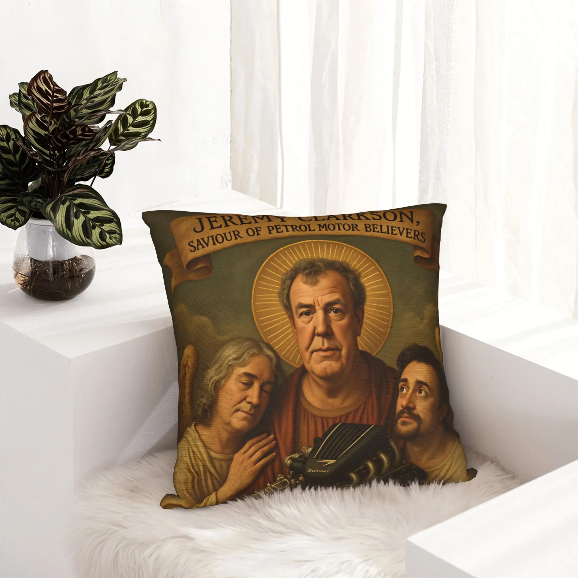 Kissenbezug Jeremy Clarkson als God Holing Neuheit Kissenbezug für Stuhl Sofa Home Decor Kissenbezüge – Detail 8