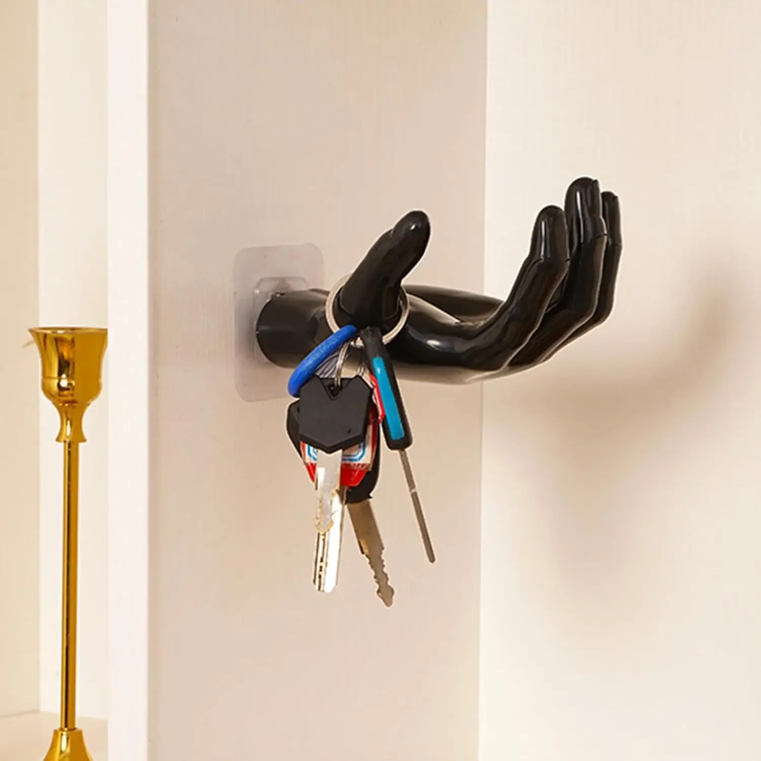 Creative Palm Up Hook Solid Color Finger Design Holder Unique Hand Shape Wall Hanger Hooks Storage Bathroom Soap Display Rack multifunctional hooks