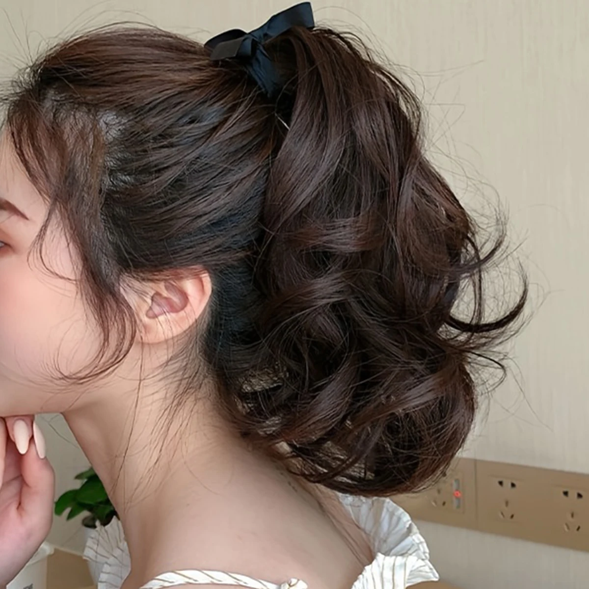 Synthetic Strap Ponytail Hair Extension Wig Curly Ponytail Surrounding Woman's Ponytail Clip In Hairpiece Hair Accessories
