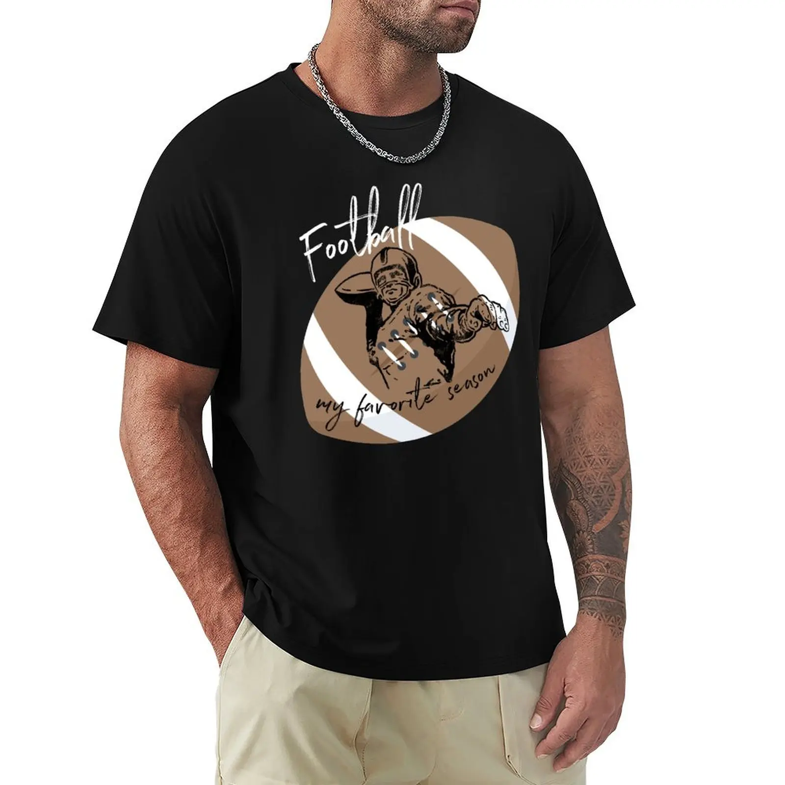 

Football - My Favorite Season T-shirt tops vintage mens white t shirts