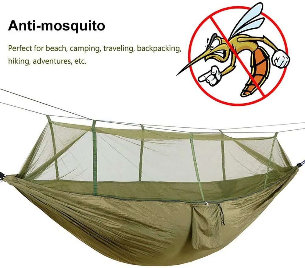 Portable Outdoor Camping Hammock With Mosquito Net 1-2 Person Go Swing Garden Hanging Bed Ultralight Tourist Sleeping hammocks camping hammock