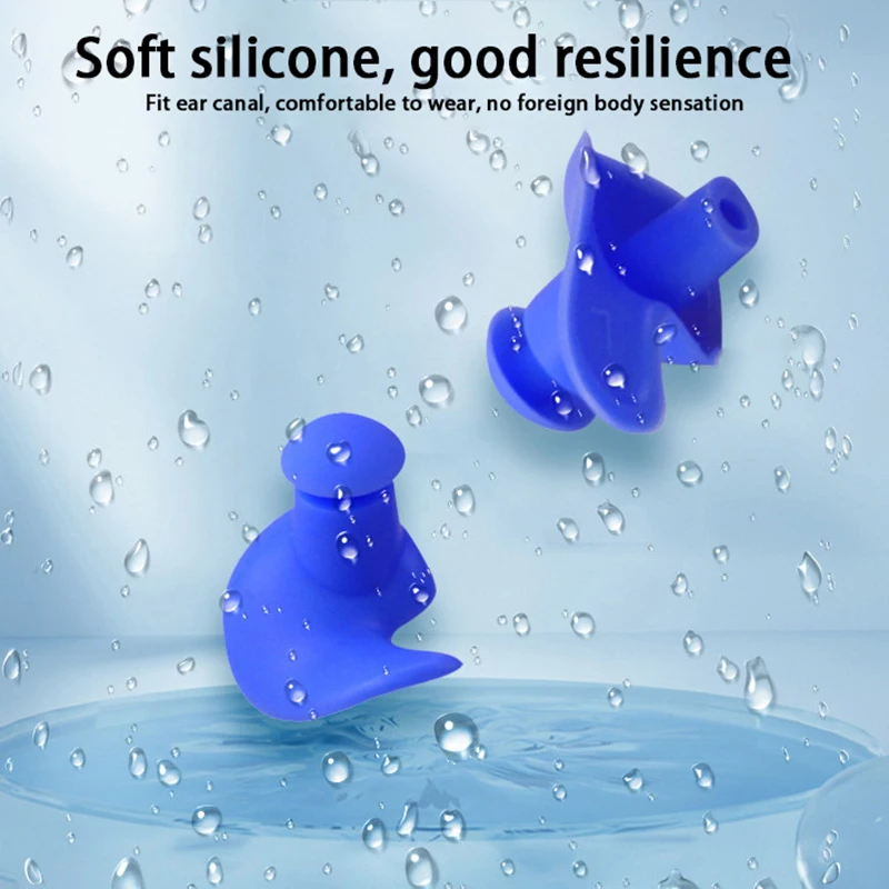 

1Pair Durable Earplugs Delicate Texture Waterproof Soft Earplugs Silicone Portable Ear Plugs Swimming Accessories