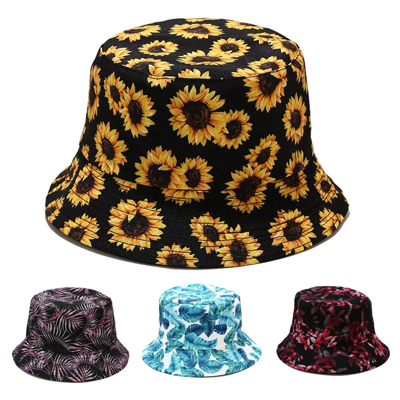 Plant Pattern Bucket Cap With Maple 