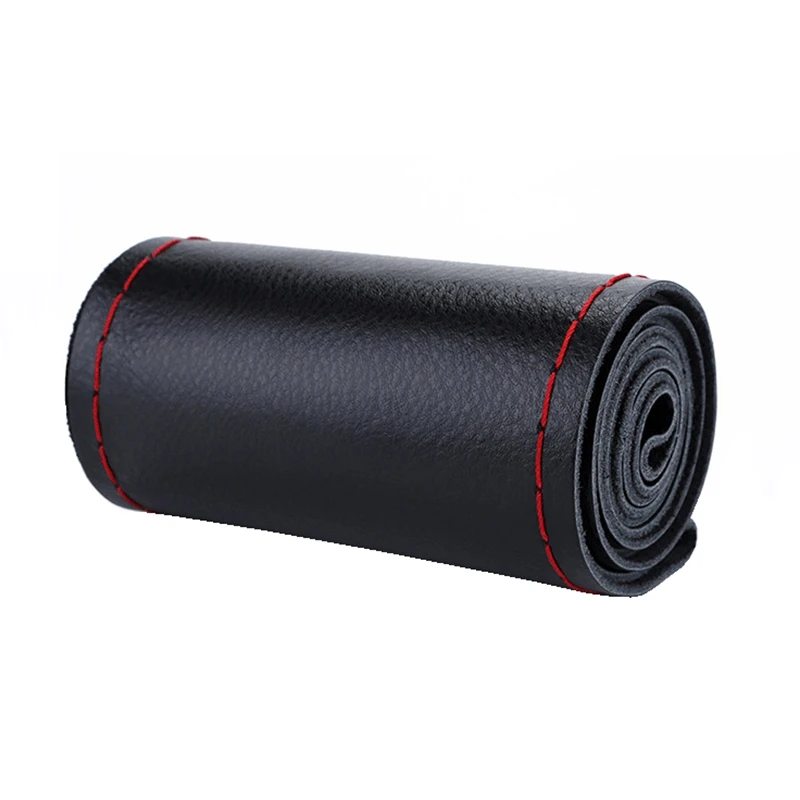 Steering Wheel Cover GNUPME Hand-Stitched 36-40cm DIY Leather Braid With Needles Thread Car-Styling
