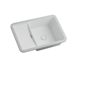 ระเบียงอ่างล้างหน้าซ้ายและขวาอ่างล้างหน้าในครัวเรือนอ่างล้างหน้าเซรามิคฝังอ่างล้างจาน 1