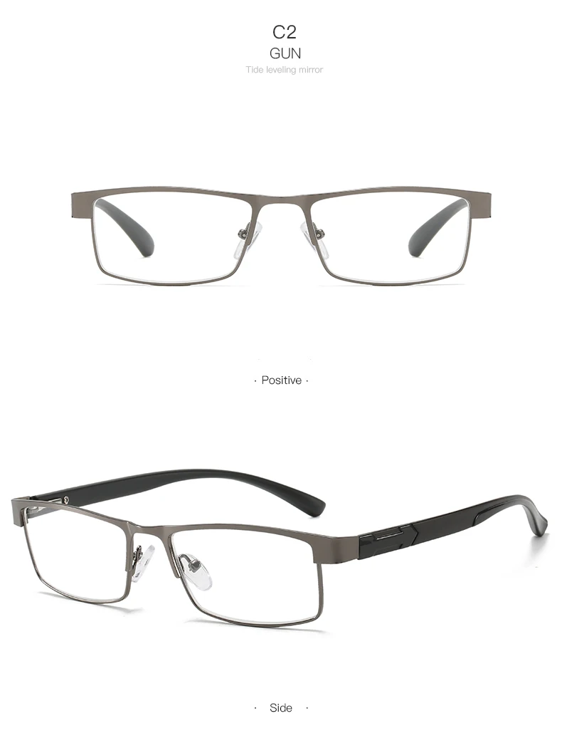 Blaulichtfilter-Brille für Damen und Herren, Metall, quadratisch, Freizeit, Business, Damen, Herren, quadratisch geformte Brille – Detail 9