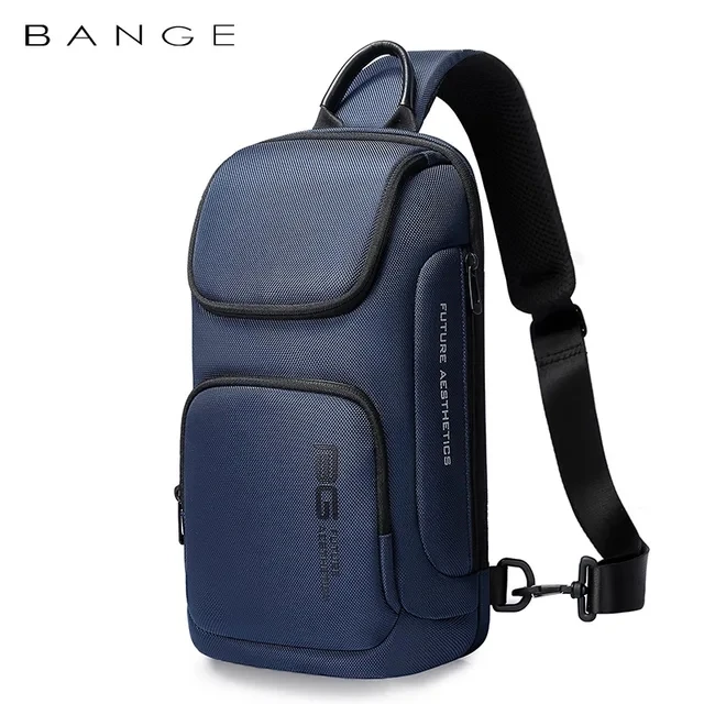 Waterproof Oxford Crossbody Bag with USB for Men