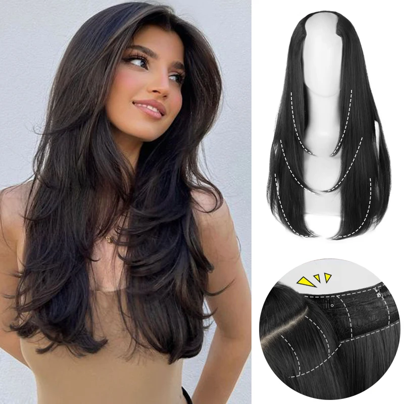 Layered Black Hair Extensions