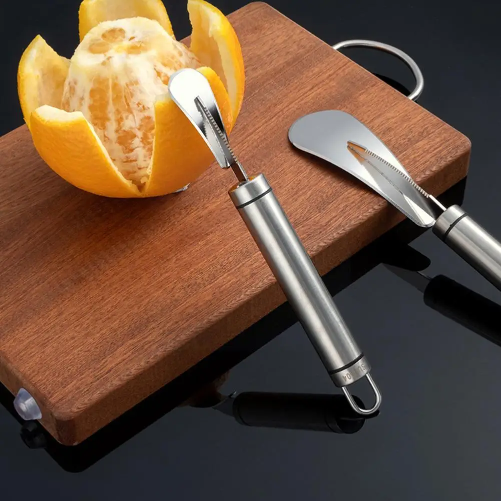 Ouvre-citron et fruits en acier inoxydable, éplucheur de pamplŒusse,  couteau ouvre-cigare, outil de cuisine orange, Pe Q9V5