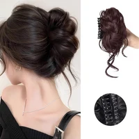 Bandeau chignon pour femmes, 1 pièce, queue de cheval haute et latérale, Extension capillaire artificielle, Volume naturel, augmente la tête de bourgeon de fleur 2