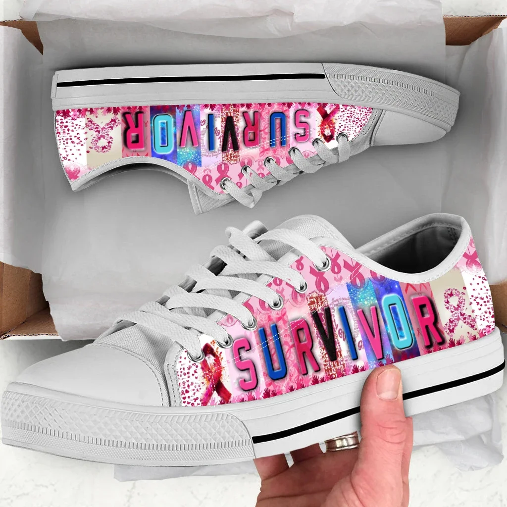 Hot Cancer Survivor New Arrive Lightweight Flat Canvas Shoes Men Women Casual Breathable Sneakers Low Top Classic Board Shoes