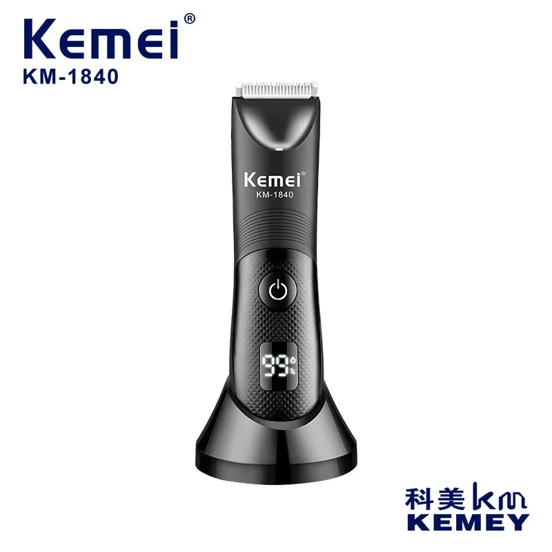 KM-1840 KEMEI's new full body waterproof electric fader barber with charging base multi-function shaving hair clipper 5