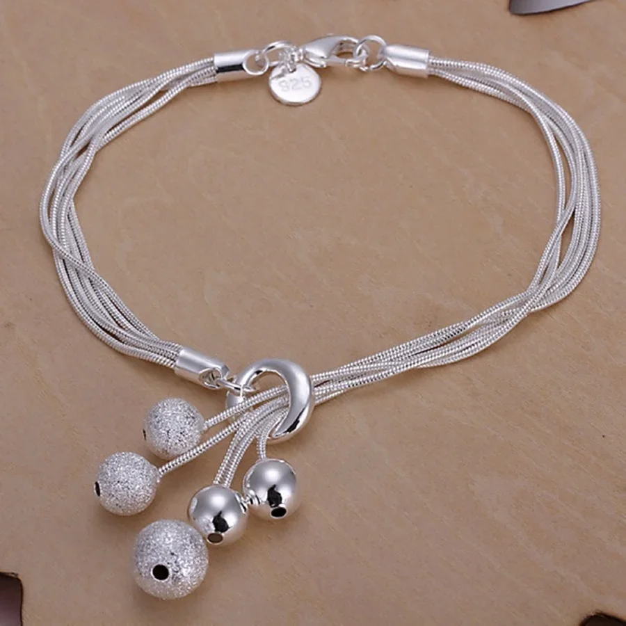 

Simple Design Beautiful Hot-saled High Quality Silver Color Jewelry Fashion Women Bracelets Free Shipping Factory