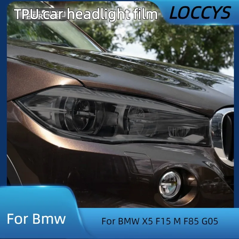 

For BMW X5 F15 M F85 G05 Car Headlight Tint Black Protective Film Vinyl Protection Transparent TPU Sticker Accessories