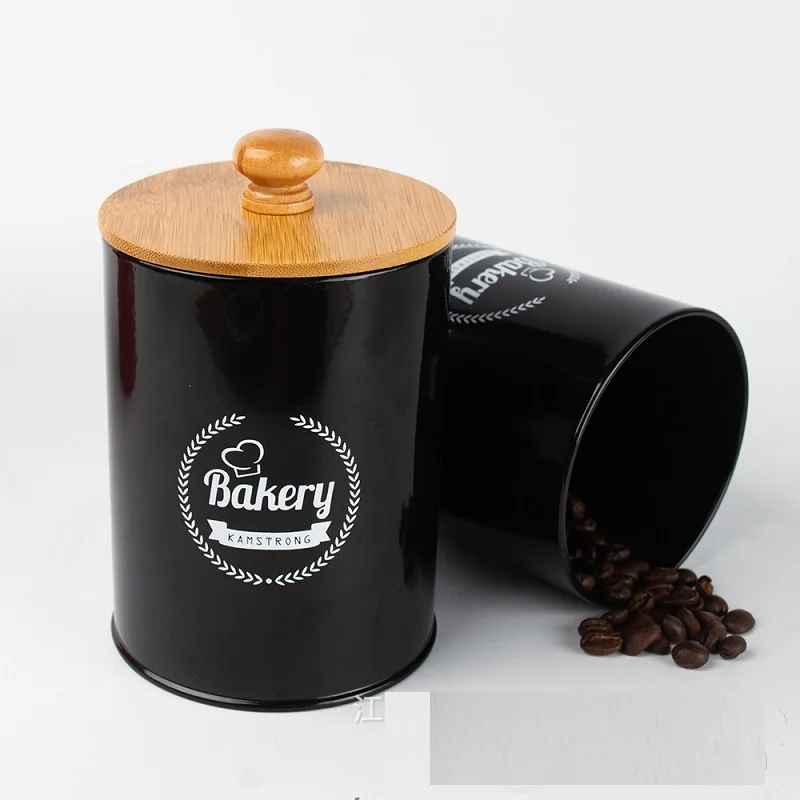 

Набор из 3 стандартных жестяных банок/банок с бамбуковой крышкой для Хранения Сахара, кофе, специй, чая, муки, кубиков, хранения соли