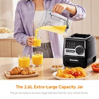 BioloMix Mélangeur professionnel 1500 W avec pot sans BPA de 2,6 L avec 6 lames, 7 programmes prédéfinis pour smoothies, shakes, lait de noix 3