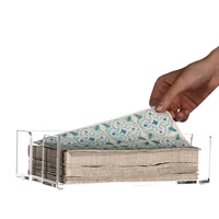 Napkin Holder For Table Acrylic Napkin Dispenser Holder For Dining Table Modern Room Decor Large Transparent Paper Napkin Holder 1