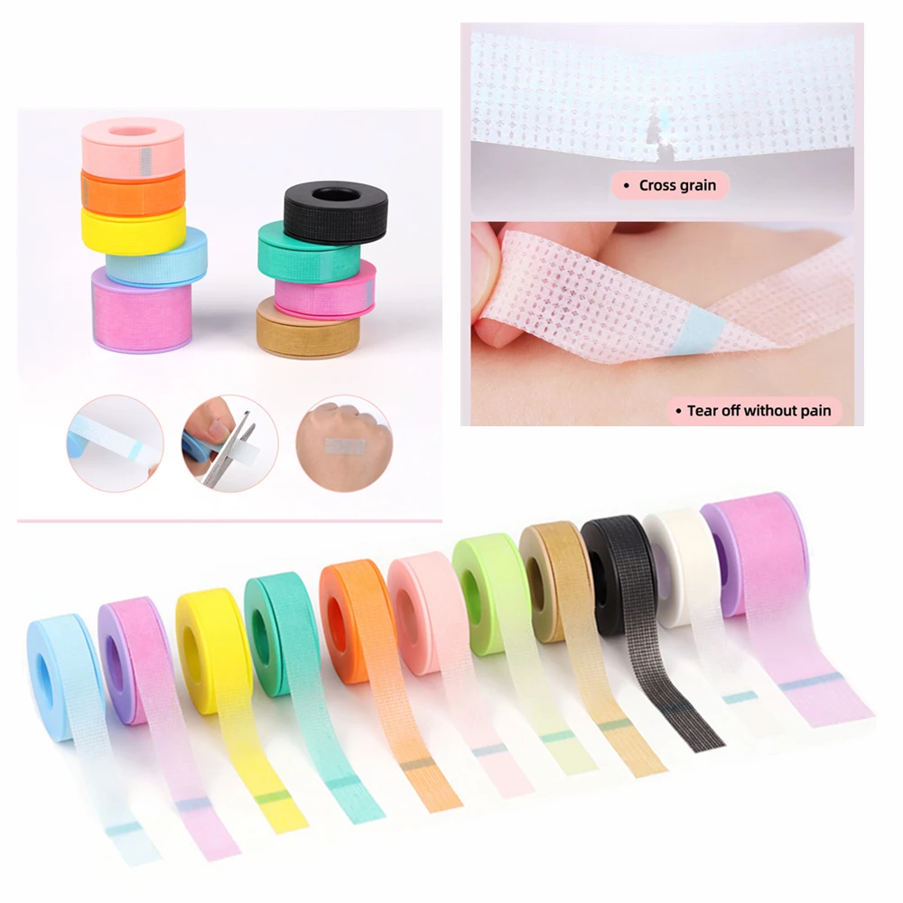 3PCS Non-woven Medical Silicone Gel Eyelash Tape Breathable Sensitive Anti-allergy Easy to Tear Micropore Resistant Eye Pad Tool