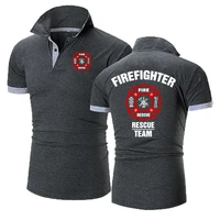 Polo de l'équipe de sauvetage de pompier pour hommes, mode d'été à manches courtes, haute qualité, décontracté, assorti avec tout, Slim Fit 4