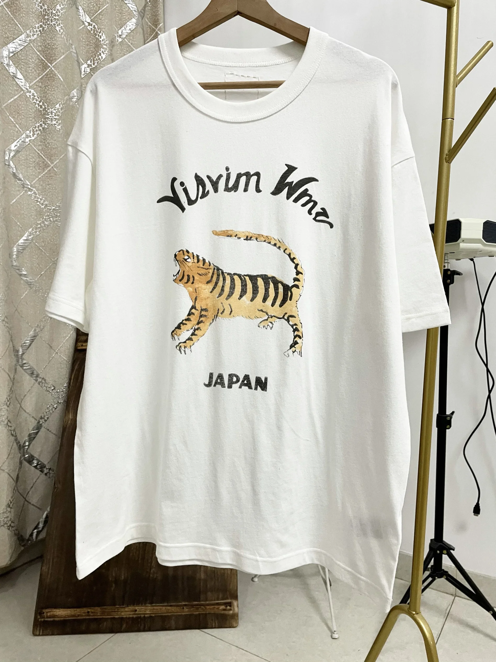VISVIM WMV TORA TEE 24SS Tiger Letter Short Sleeve T-Shirt