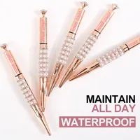 Rose Gold Tube Waterproof Eye Liner Private Label Long Lasting Black Liquid Eyeliner Makeup Custom Logo 2