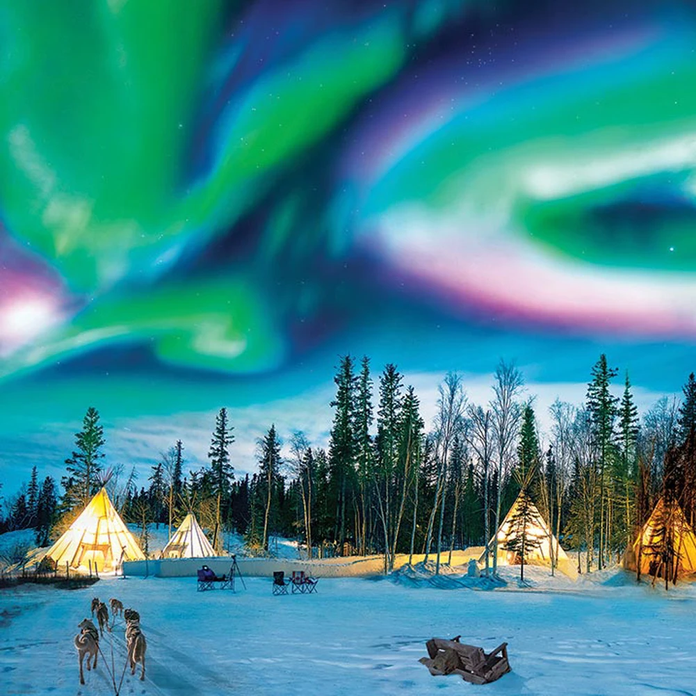 Northern Lights Wooden Jigsaw Puzzle Party Toys For Adults Kids Wood Puzzles Home Decoration Board Game Wood Scenery Puzzle Toy 6