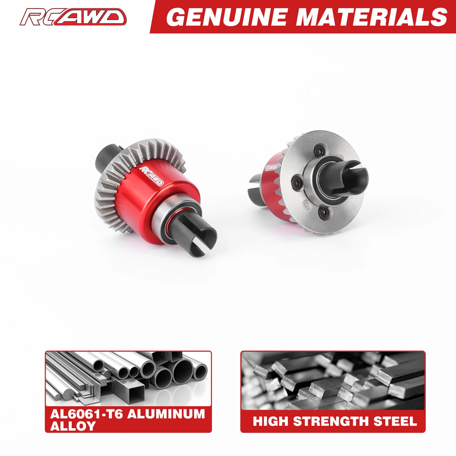 RCAWD différentiel assemblé prêt à installer, pièce de mise à niveau métallique pour Arrma GROM ARA311193