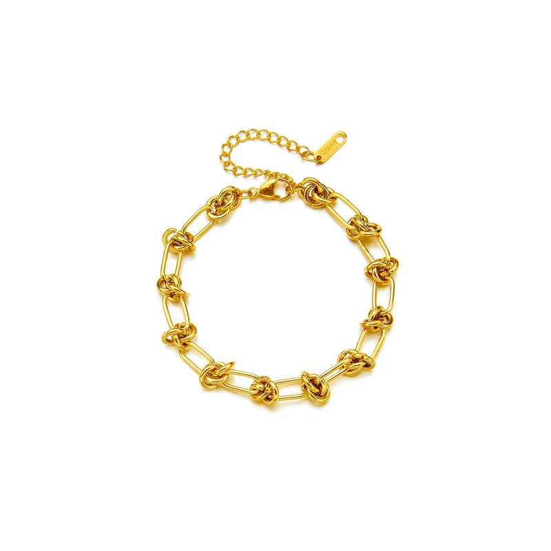 MEYRROYU 316 Stainless Steel Charm Bracelet for Women Party Girls Gift Statement Jewelry