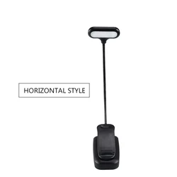 Compact LED Clip - On Reading Lamp with Eye Protection - Adjustable and Flexible Battery - Powered Light (1PCS)