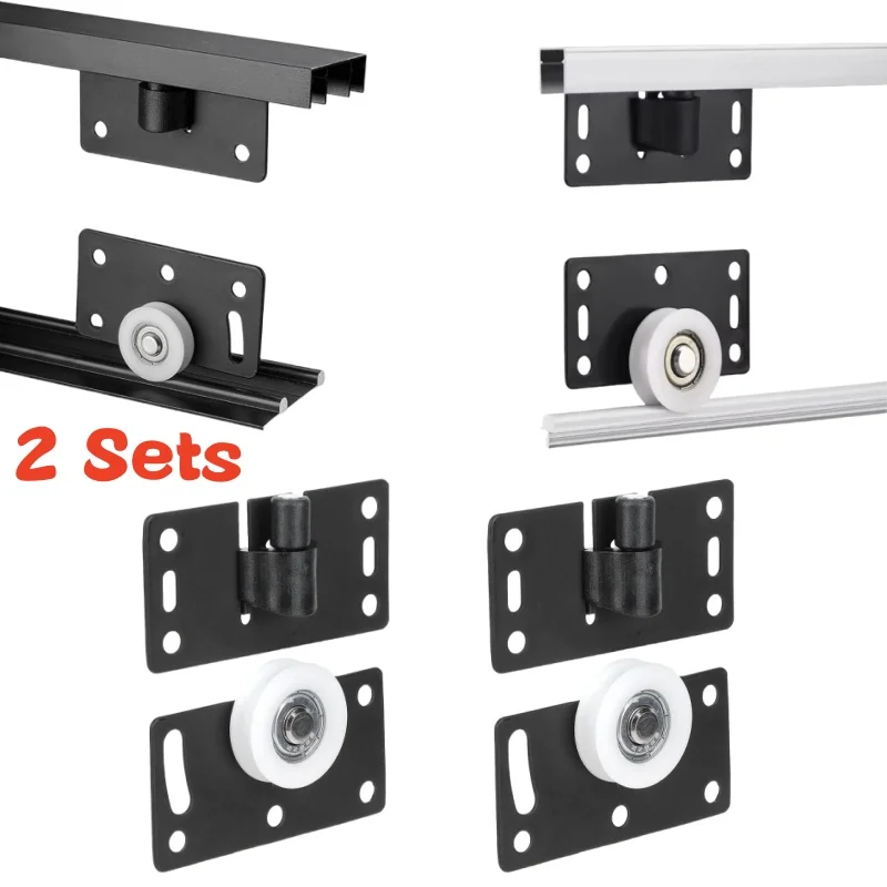 Sliding Closet Door Roller Wardrobe Pulley Cupboard Casters Sliding Door Wheel Thicken Furniture Runners Roller Hardware 2 Sets