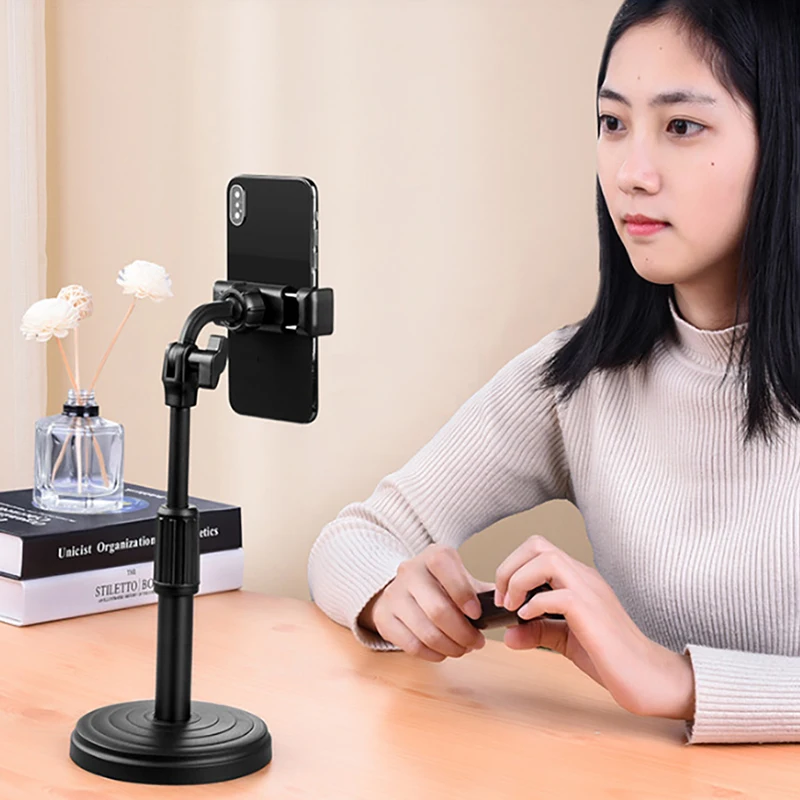 12€01 sur Support pour téléphone Mobile de bureau YOUKUKE 360 rotation pour  Facetime Streaming en direct tournage vidéo  Base ronde - Noir -  Support pour téléphone mobile - Achat & prix