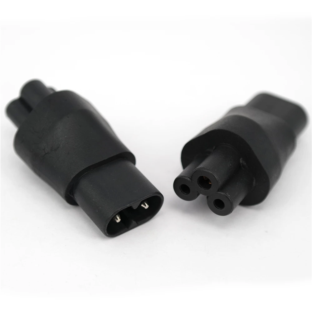 Universal AC Power Adapter Converter, C5 to C8, 3-Pin Female to 2-Pin Male, IEC 320