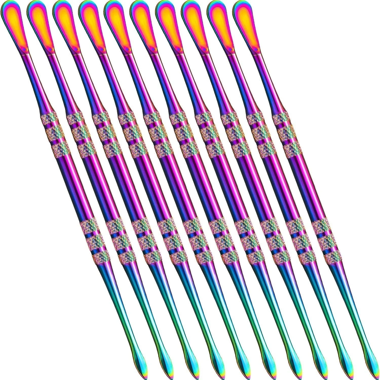 10 Pieces Wax Carving Tool 4.75 Inch Stainless Steel Clay Sculpting Tool Rainbow